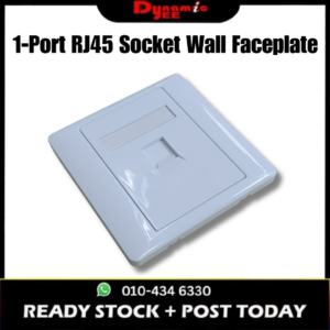 1-Port RJ45 CAT6 Socket Wall Faceplate Network LAN Wall Plate
