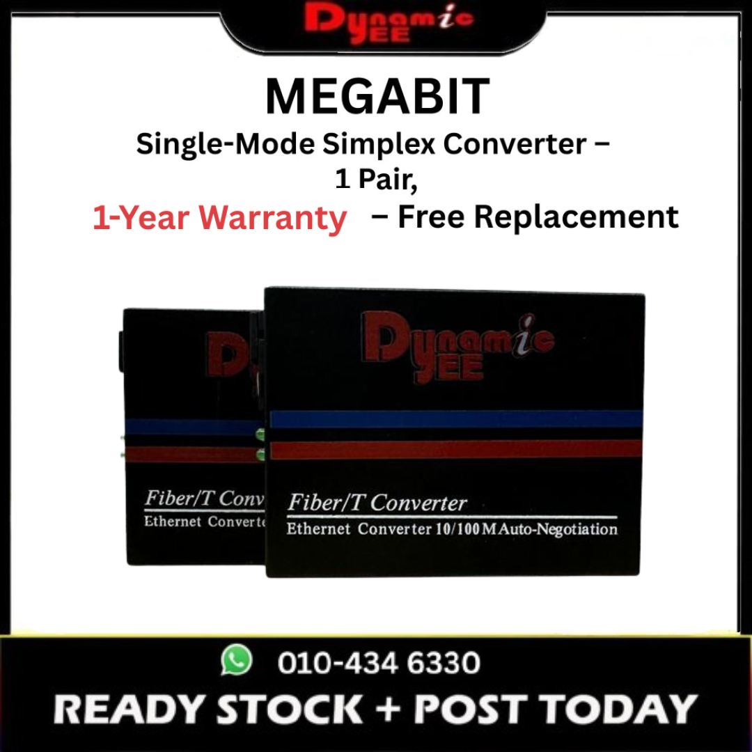 DEE 20KM MEGABIT SINGLE MODE FIBER MEDIA CONVERTER FIBER OPTICAL TRANSCEIVER MS-03-A & GS-03-B 1 PAIR CON103