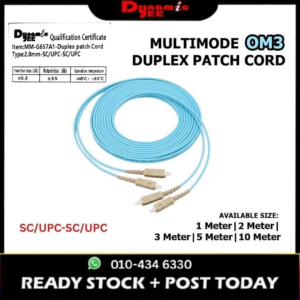 Patch Cord Multimode OM3 SC/UPC-SC/UPC Duplex 2.0mm PCM101