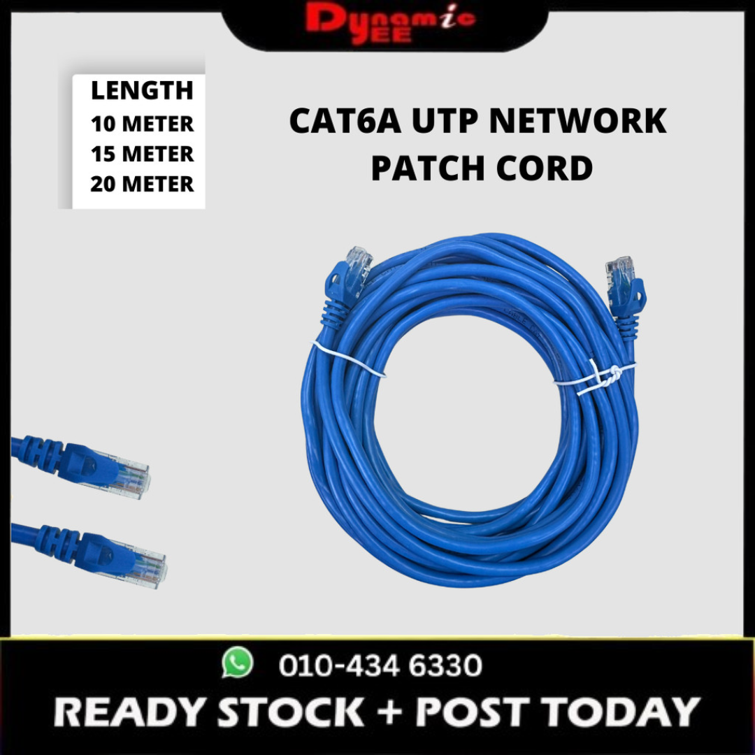 Network Cable Patch Cord CAT6A UTP Round Cable 10, 15, 20METER NCP101