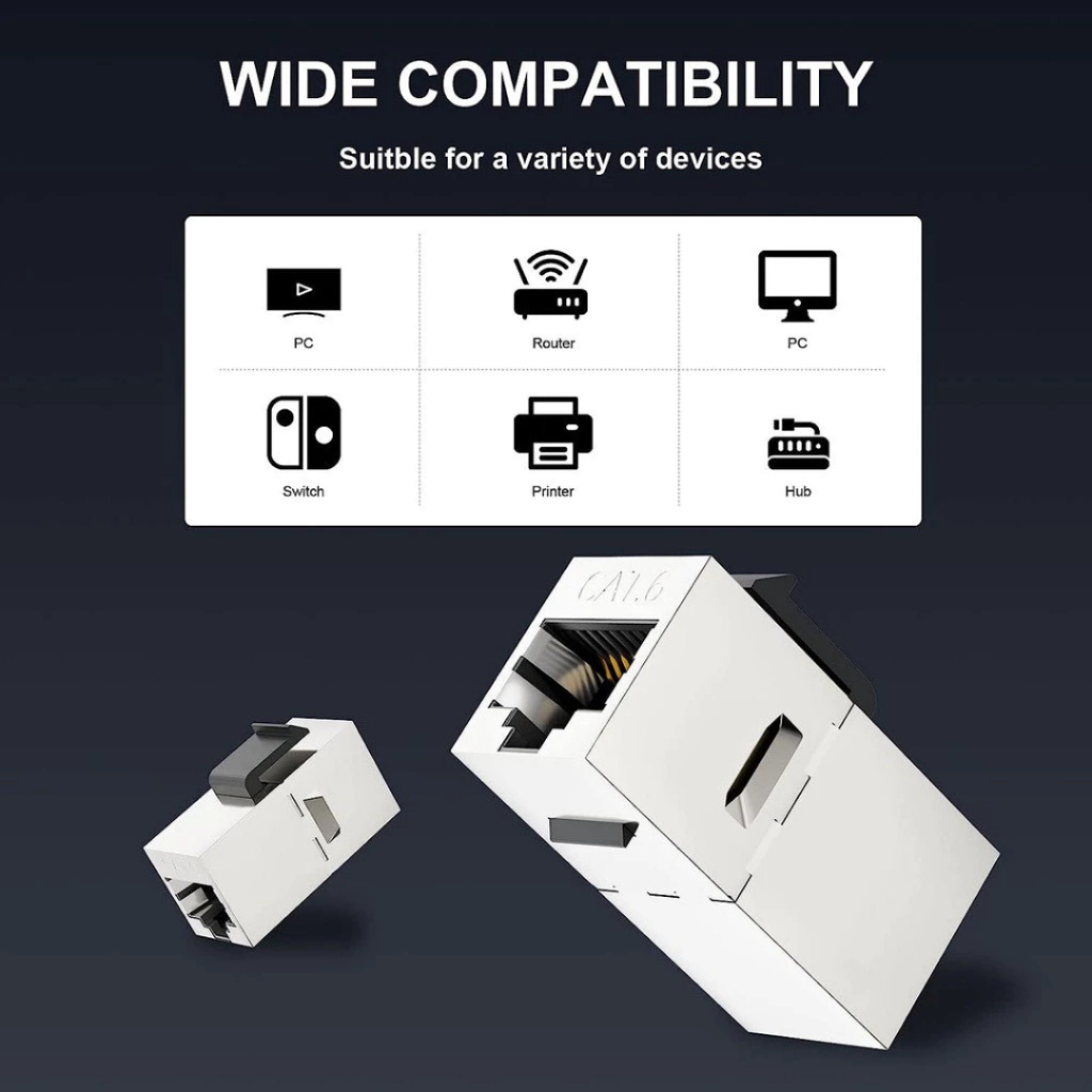 CAT6 SHIELDED 1 TO 1 LAN ETHERNET RJ45 CONNECTOR ADAPTER CA102 - Image 4