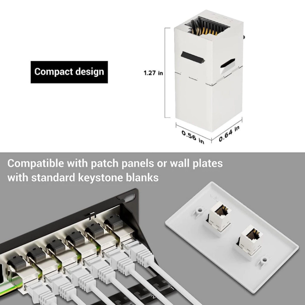 CAT6 SHIELDED 1 TO 1 LAN ETHERNET RJ45 CONNECTOR ADAPTER CA102 - Image 5