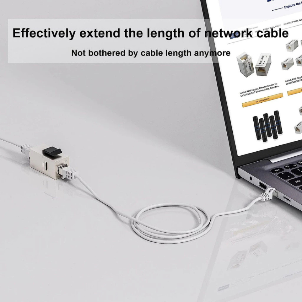 CAT6 SHIELDED 1 TO 1 LAN ETHERNET RJ45 CONNECTOR ADAPTER CA102 - Image 6
