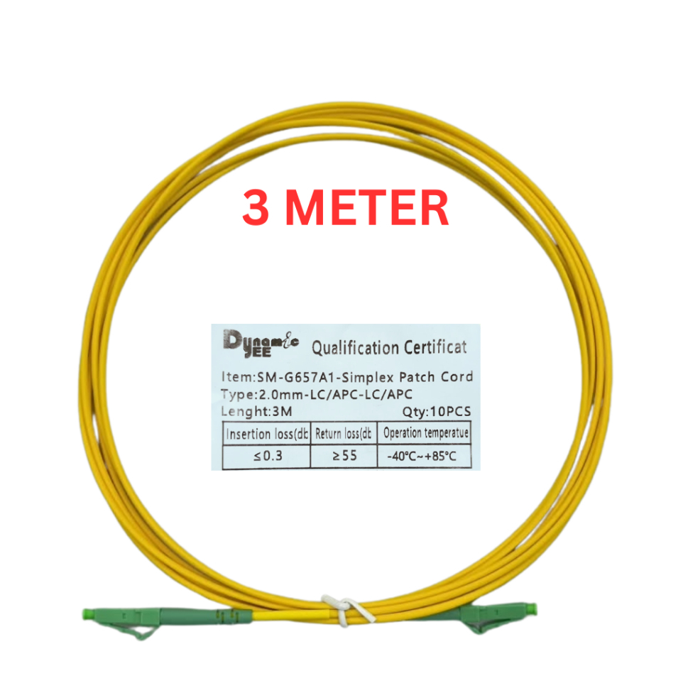 PATCH CORD SINGLEMODE SIMPLEX 2.0 YELLOW LC/APC-LC/APC (3M) PC301 - Image 4