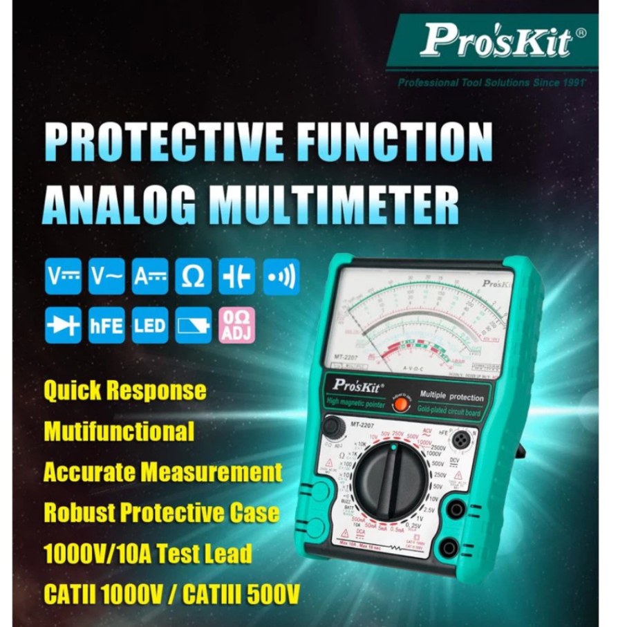 Pro'skit MT-2207 Protective Function Analog Multimeter MT-2207-C - Image 2