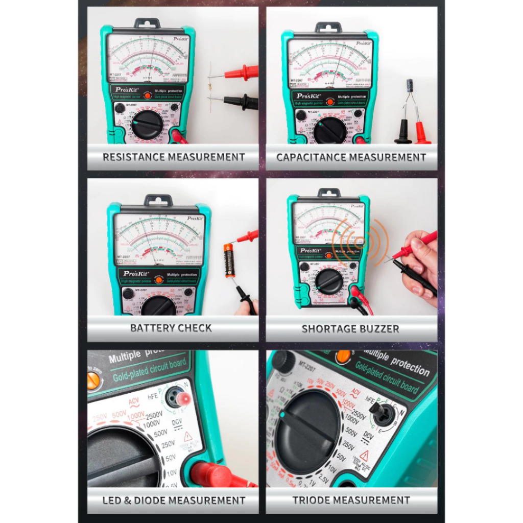 Pro'skit MT-2207 Protective Function Analog Multimeter MT-2207-C - Image 8