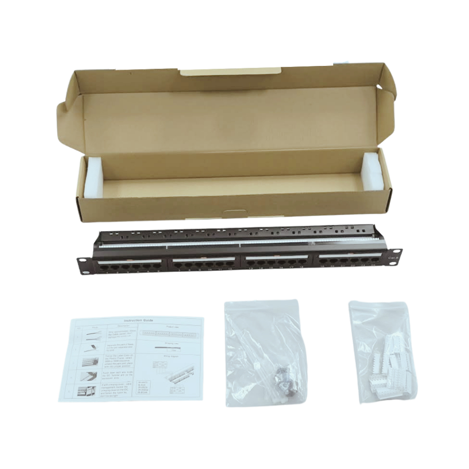 CAT6 UTP 24 Port Patch Panel 1U 19” Rack Mount RJ45 IDC Punch Down T568A/T568B PP101 - Image 3