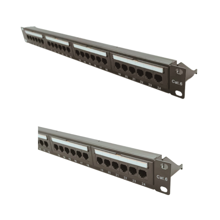 CAT6 UTP 24 Port Patch Panel 1U 19” Rack Mount RJ45 IDC Punch Down T568A/T568B PP101 - Image 7