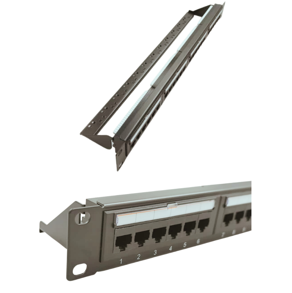 CAT6a UTP 24 Port Patch Panel 1U 19” Rack Mount RJ45 IDC Punch Down T568A/T568B PP102 - Image 5