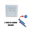 1-Port / 2-Port RJ45 CAT6 Socket Wall Faceplate Network LAN Wall Plate FW30 - Image 9