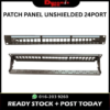24 Port 1U 19” Blank Keystone Patch Panel Rack Mount RJ45 Modular Network Panel PP201
