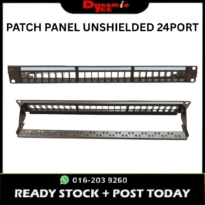 24 Port 1U 19” Blank Keystone Patch Panel Rack Mount RJ45 Modular Network Panel PP201