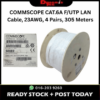 COMMSCOPE CAT.6A F/UTP LAN Cable, 23AWG, 4 Pairs, Solid Bare Copper, 305 Meters NC601