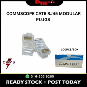 COMMSCOPE RJ45 MODULAR PLUGS NETWORK CONNECTOR GOLD PLATED CAT6 100PCS/BOX RJ201