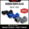 Rubber Boots RJ45 Connector Cap Strain Relief Boots for Cat5e Cat6 Network Cable Plug Ethernet Connector Protector 50PCS RB101