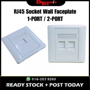 1-Port / 2-Port RJ45 CAT6 Socket Wall Faceplate Network LAN Wall Plate FW30