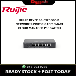 RUIJIE REYEE RG-ES205GC-P NETWORK 5-PORT GIGABIT SMART CLOUD MANAGED PoE SWITCH RE101
