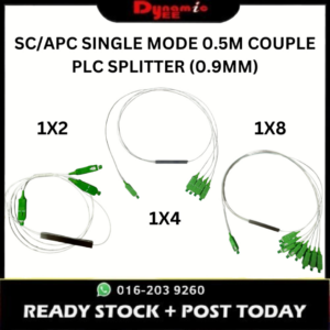 1X2 | 1X4 | 1X8 SC/APC SINGLE MODE 0.5M COUPLE PLC SPLITTERÂ (0.9MM) PL401