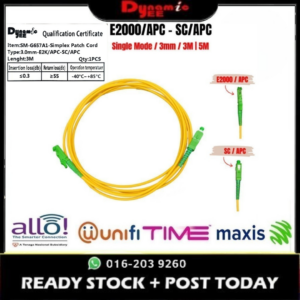 Patch Cord Single Mode E2K/APC - SC/APC Simplex 3.0mm PC502