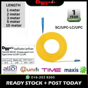 Patch Cord Single Mode SC/UPC-LC/UPC Simplex 2.0mm PC501