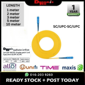 Patch Cord Single Mode SC/UPC-SC/UPC Simplex 2.0mm PC501