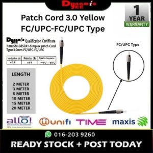 Patch Cord Single Mode FC/UPC-FC/UPC Simplex 3.0mm PC101