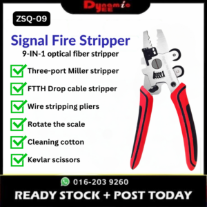 9 In1 Multifunctional Optical Fiber Stripper ZSQ-09 Optic Miller Scissors Wire Pliers FS073