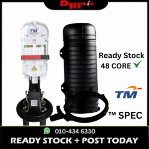 FIBERHOME 24CORE DOME-BASE FIBER OPTIC CLOSURE | MAXIMUM 288F | IP68 | HEAT-SHRINK SEALING FJ401