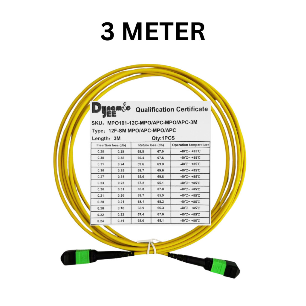 Single Mode 12-Core MPO/APC to MPO/APC LSZH Fiber Optic Patch Cord 3M 5M MPO101 - Image 4