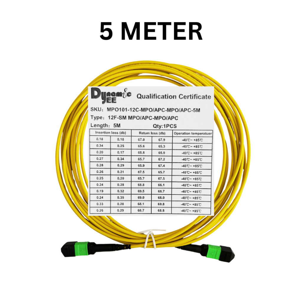 Single Mode 12-Core MPO/APC to MPO/APC LSZH Fiber Optic Patch Cord 3M 5M MPO101 - Image 5