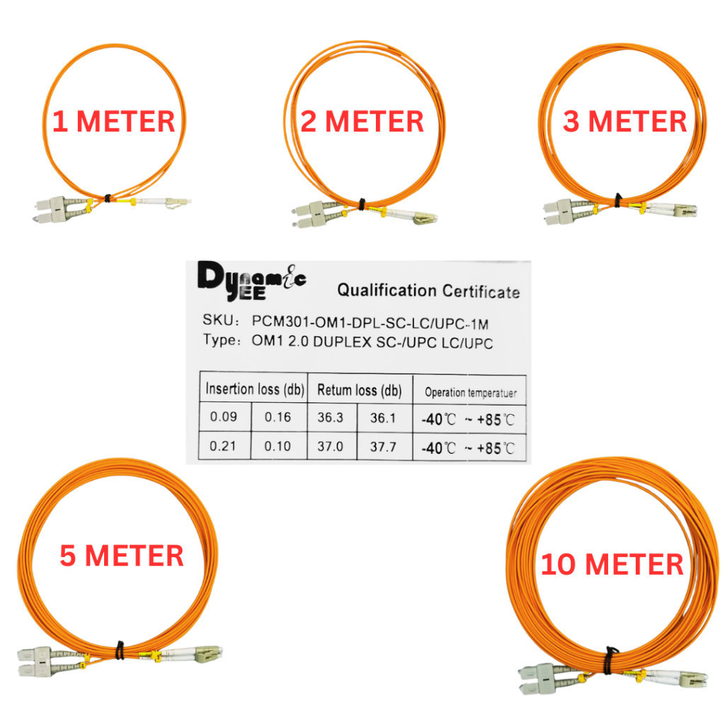 PATCH CORD MULTIMODE OM1 DUPLEX 2.0 SC/UPC-LC/UPC ORANGE PCM301 - Image 4