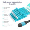 OM3 Multimode 8-Core MPO/UPC to 8LC/UPC LSZH Fiber Optic Patch Cord 1M 2M 3M 5M 10M MPO401 - Image 4