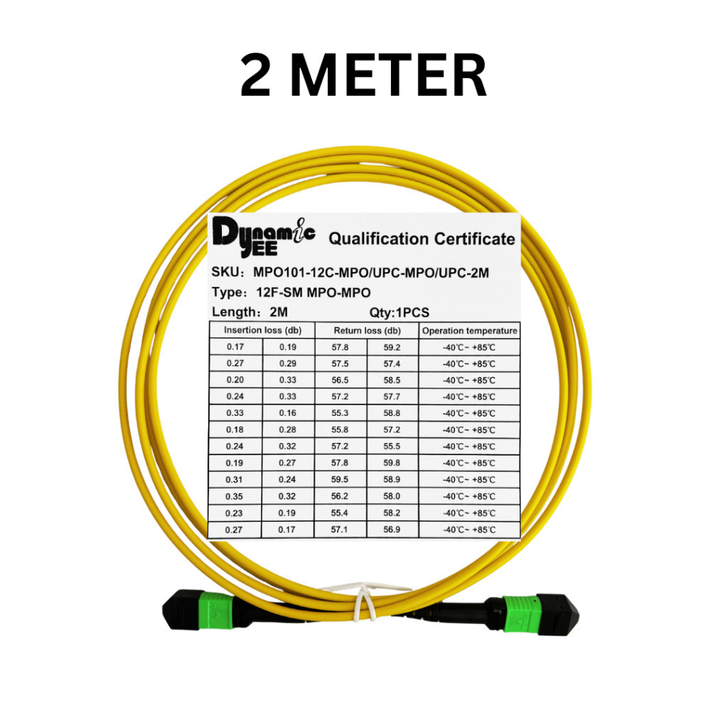 Single Mode 12-Core MPO/UPC to MPO/UPC LSZH Fiber Optic Patch Cord 1M 2M 3M 5M 10M MPO101 - Image 5