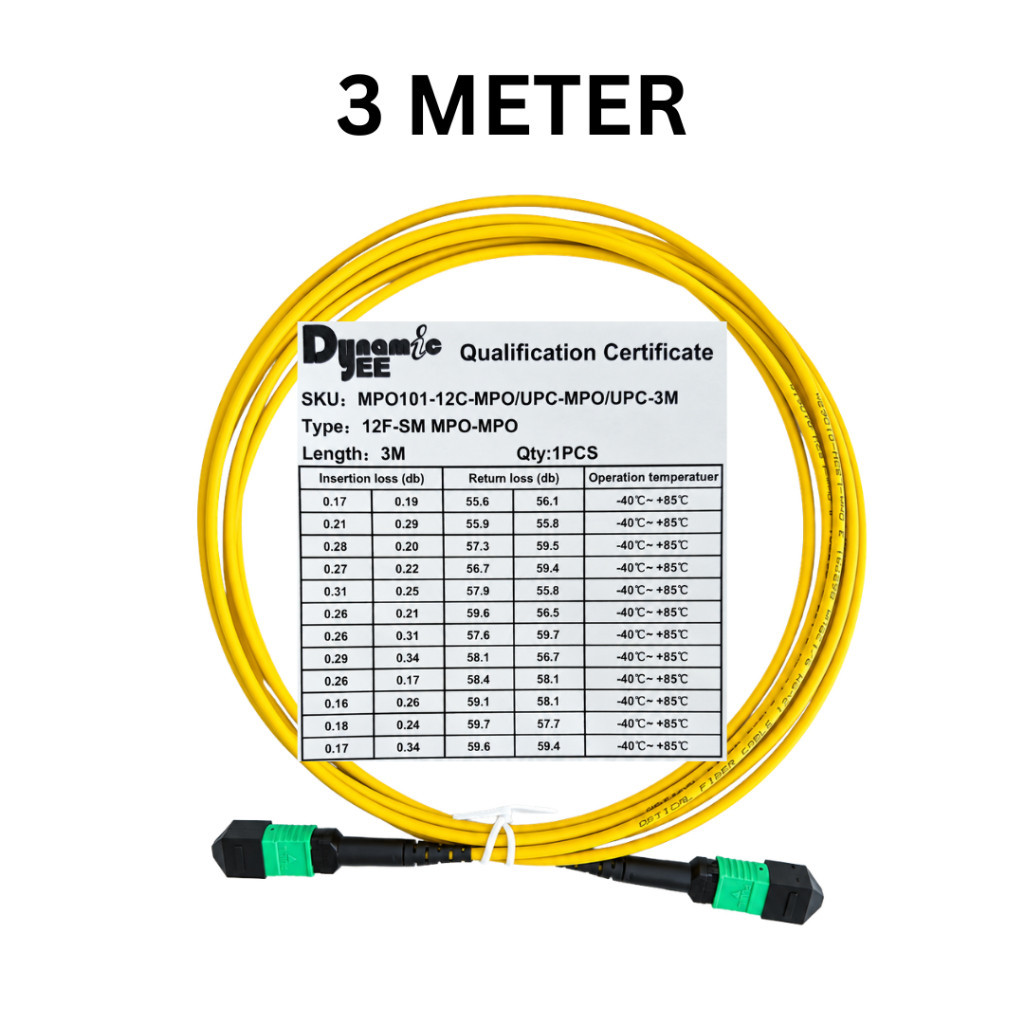 Single Mode 12-Core MPO/UPC to MPO/UPC LSZH Fiber Optic Patch Cord 1M 2M 3M 5M 10M MPO101 - Image 6