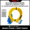 24-Core Single Mode SC/UPC to LC/UPC Fiber Optic Breakout Cable 20M 30M 50M 80M 100M BOC101