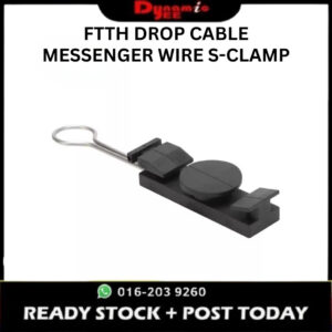 FTTH Drop Cable Messenger Wire S-Clamp Black for 2.0 × 5.0mm Fiber Optic Drop Cable PA301