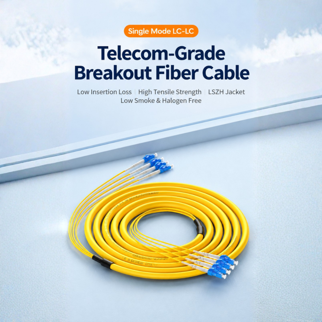 12-Core DUPLEX Single Mode LC/UPC to LC/UPC Fiber Optic Breakout Cable 20M 30M 50M 80M 100M BOC201 - Image 3