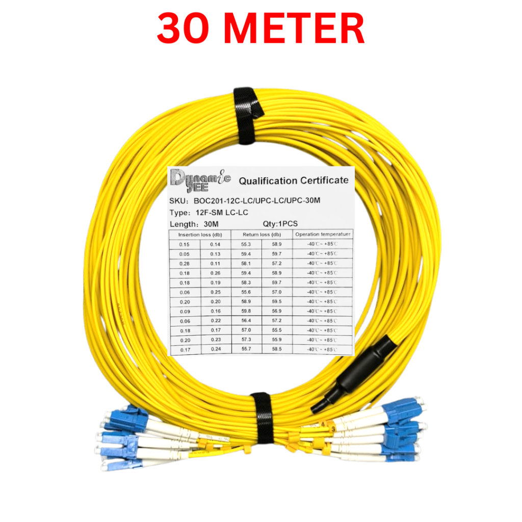 12-Core DUPLEX Single Mode LC/UPC to LC/UPC Fiber Optic Breakout Cable 20M 30M 50M 80M 100M BOC201 - Image 6