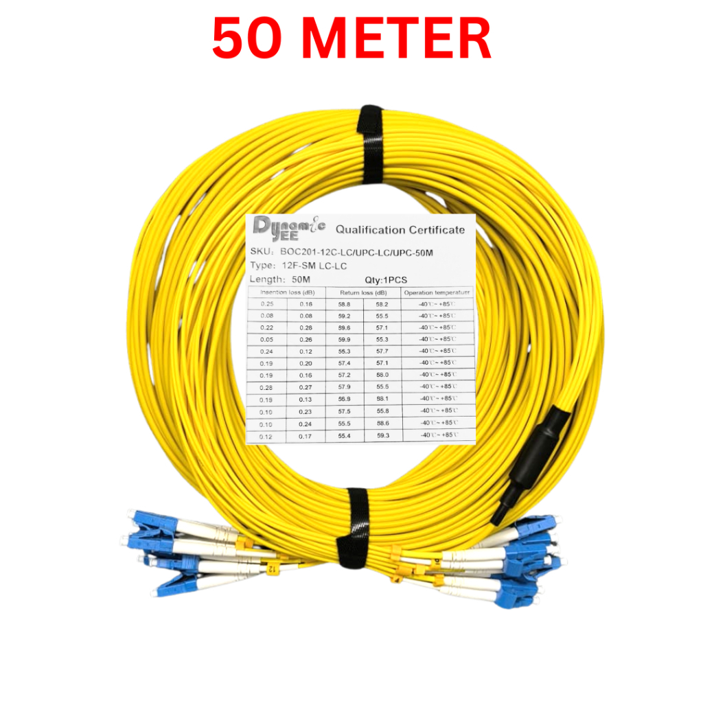 12-Core DUPLEX Single Mode LC/UPC to LC/UPC Fiber Optic Breakout Cable 20M 30M 50M 80M 100M BOC201 - Image 7