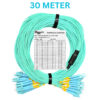 OM3 DUPLEX Multimode 24-Core LC/UPC to LC/UPC Fiber Optic Breakout Cable 20M 30M 50M 80M 100M BOC301 - Image 6