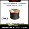 LITECH TM Certified IB Drop Fiber Cable 1 Core G657A1 LSZH Black 1KM