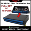 48-Port SC Full Set Optical Fiber Termination Box with Pigtail Flange Thickening - TBR303