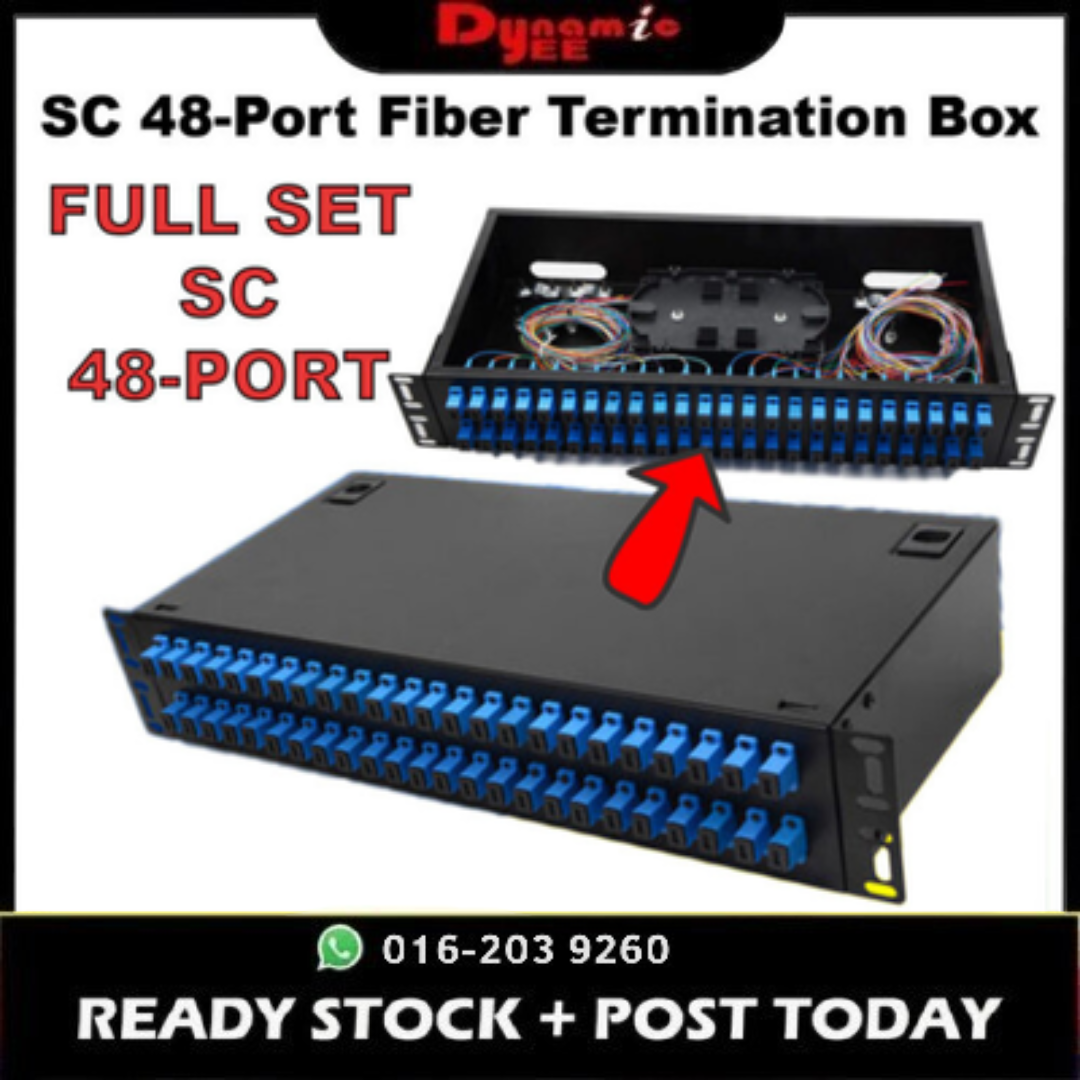 48-Port SC Full Set Optical Fiber Termination Box with Pigtail Flange Thickening - TBR303