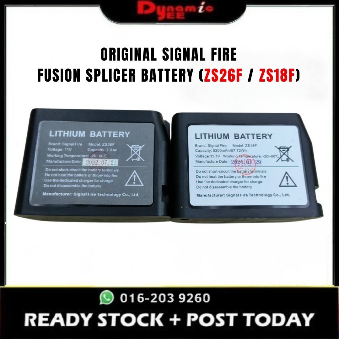 Optical Fusion Fibre Splicer Signal Fire Battery AI-5, AI-5P, AI-6A, AI-6C, AI-7, AI-8, AI-8C, AI-9, AI-10A. AI-20 BT20