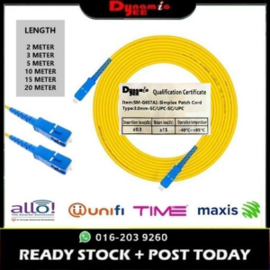 Patch Cord Single Mode SC/UPC - SC/UPC Simplex 3.0mm PC101
