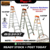 WINNER TM Spec LADDER QUALITY ALUMINIUM LADDER/ TANGGA ALUMINIUM (DOUBLE SIDED) LD101