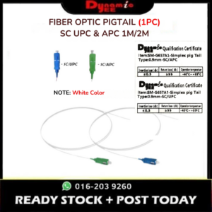 Fiber Optic Pigtail 0.9mm SC/UPC & SC/APC (1 meter, 2 meter) PT101