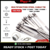 100Pcs Stainless Steel Cable Tie 7mm Ladder Type Strong Metal Cable Binding Ladder Cable Tie TM Spec TC101