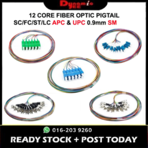 Fiber Optic Pigtail SingleMode 12 Core 0.9mm 1.5m PT201