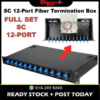 12-Port SC Full Set Optical Fiber Termination Box with Pigtail Flange Thickening - TBR301